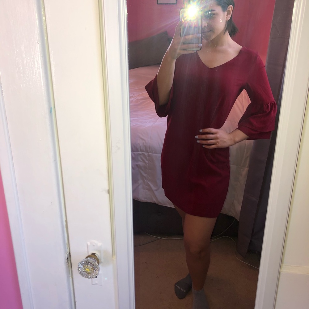 Maroon Business Dress